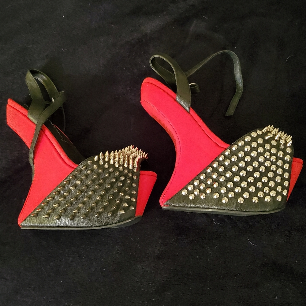Jeffrey Campbell "Vicious" Heelless Spiked Wedge